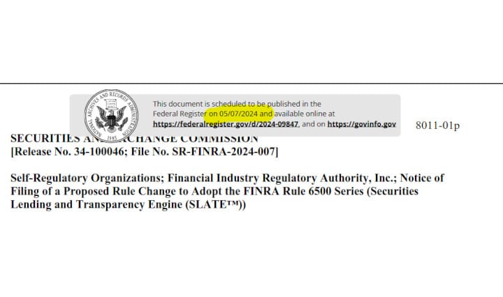 Comment Template for new FINRA Rule 6500 Series (Securities Lending and Transparency Engine (SLATE)) 