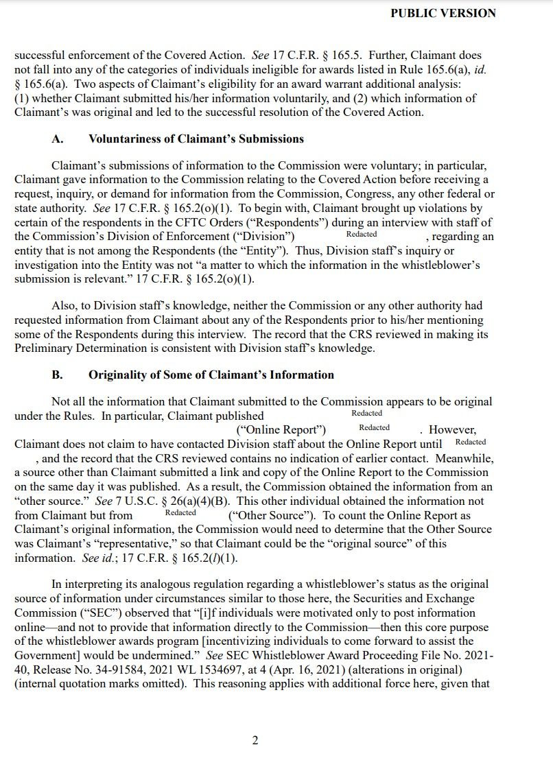 CFTC Awards Whistleblower Over $18 Million.