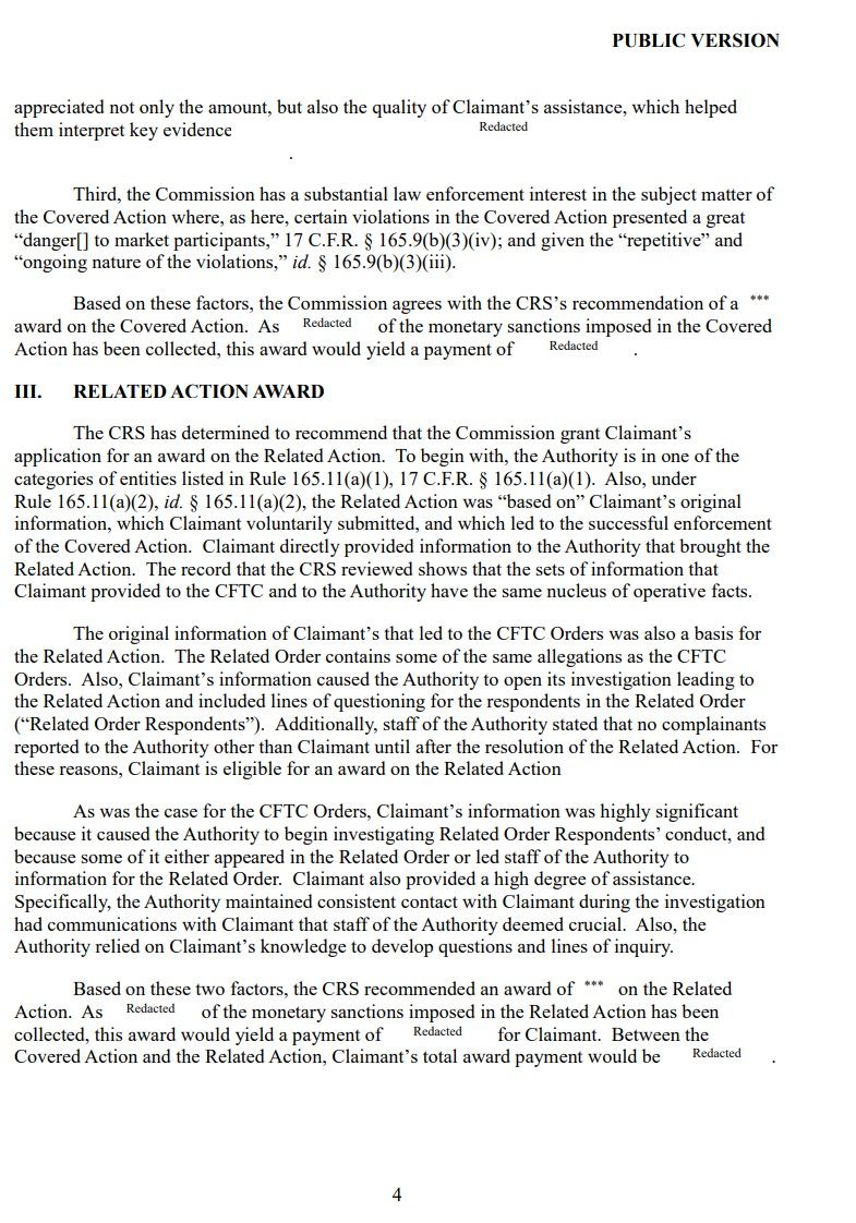 CFTC Awards Whistleblower Over $18 Million.