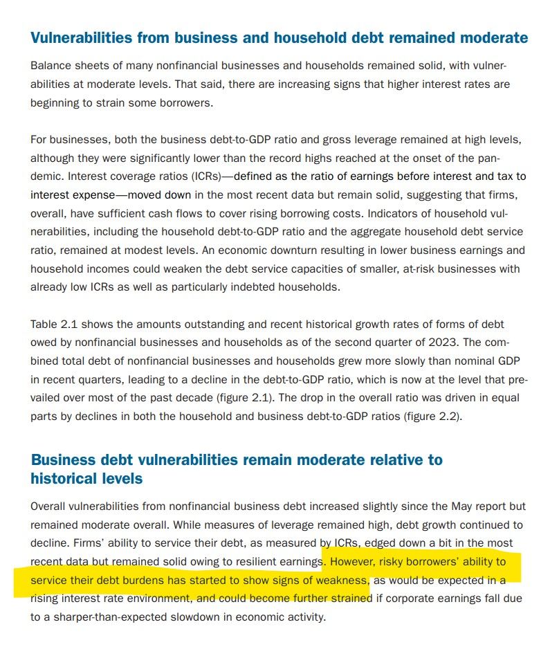 October 2023 Financial Stability Report