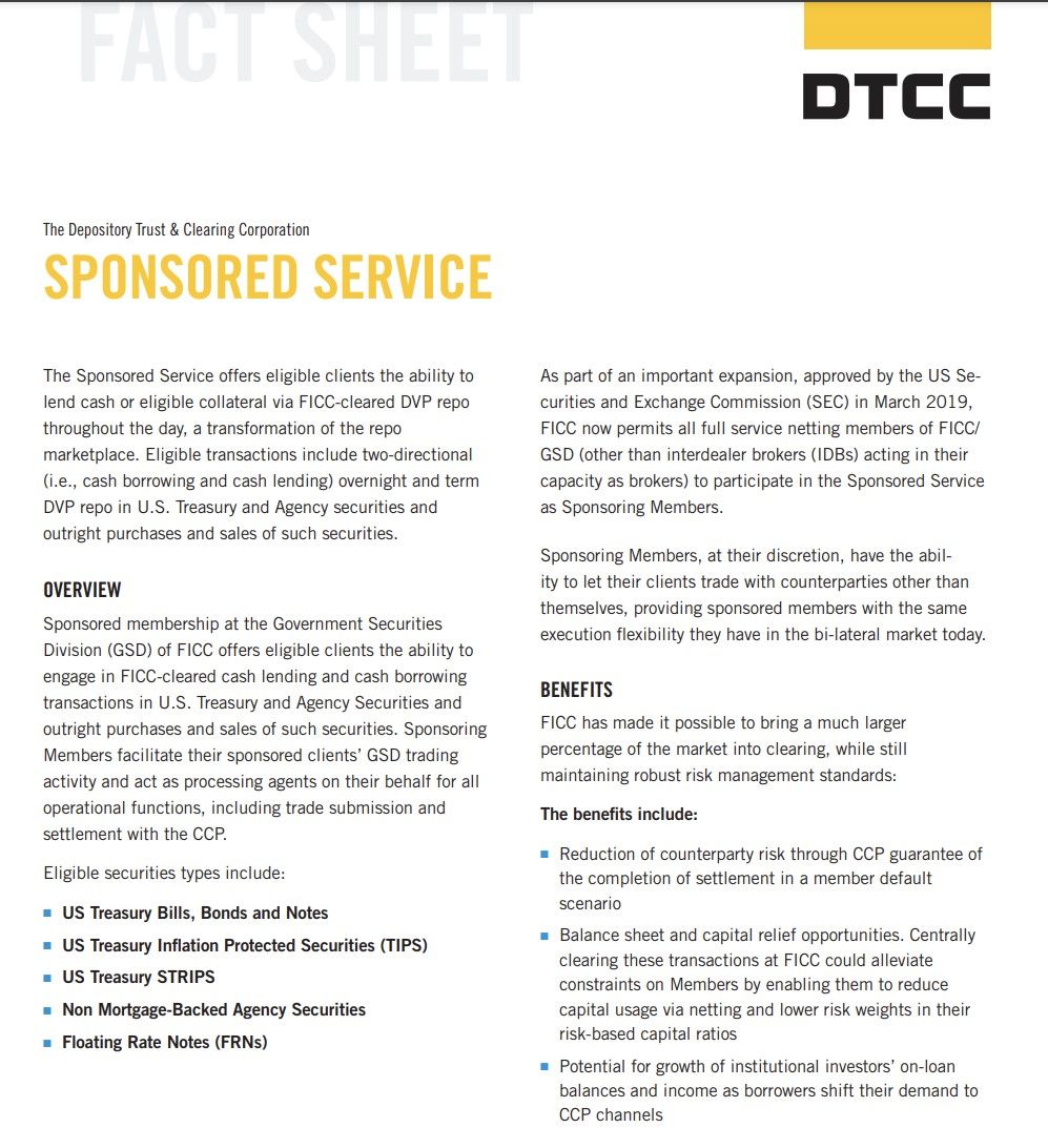 Sponsored Service Fact Sheet