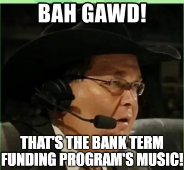 Bank Term Funding Program Alert! As of May 31, 2024 the total outstanding amount of all advances under the BTFP was $107,946,342,000. The amount of interest paid to live another day? $6,951,197,000.