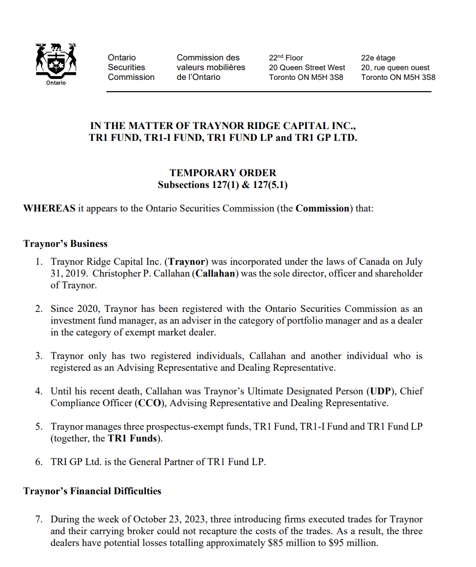 TEMPORARY ORDER Subsections 127(1) & 127(5.1)