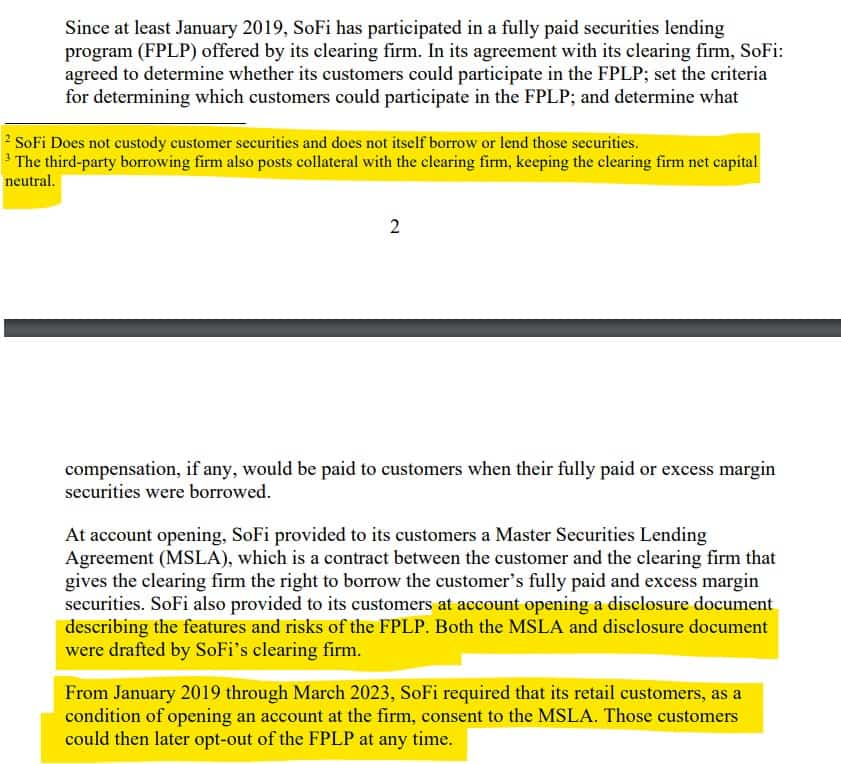 SoFi’s fully paid securities lending business