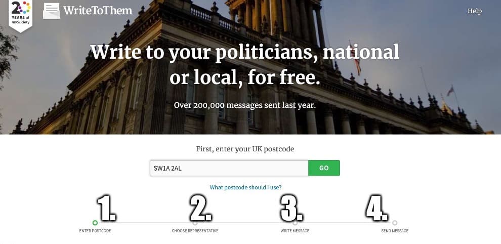 FOUR STEPS TO CONTACT YOUR UK MP