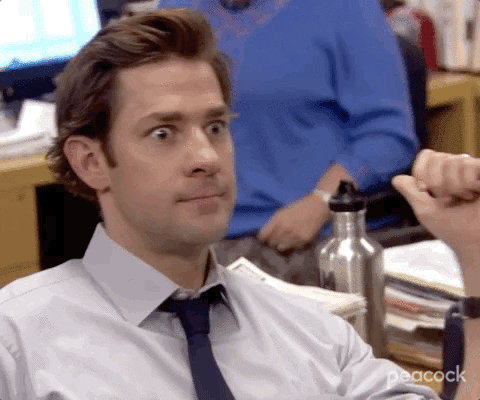 GIF OF JIM FROM THE US OFFICE SAYING "YES!" EXCITEDLY