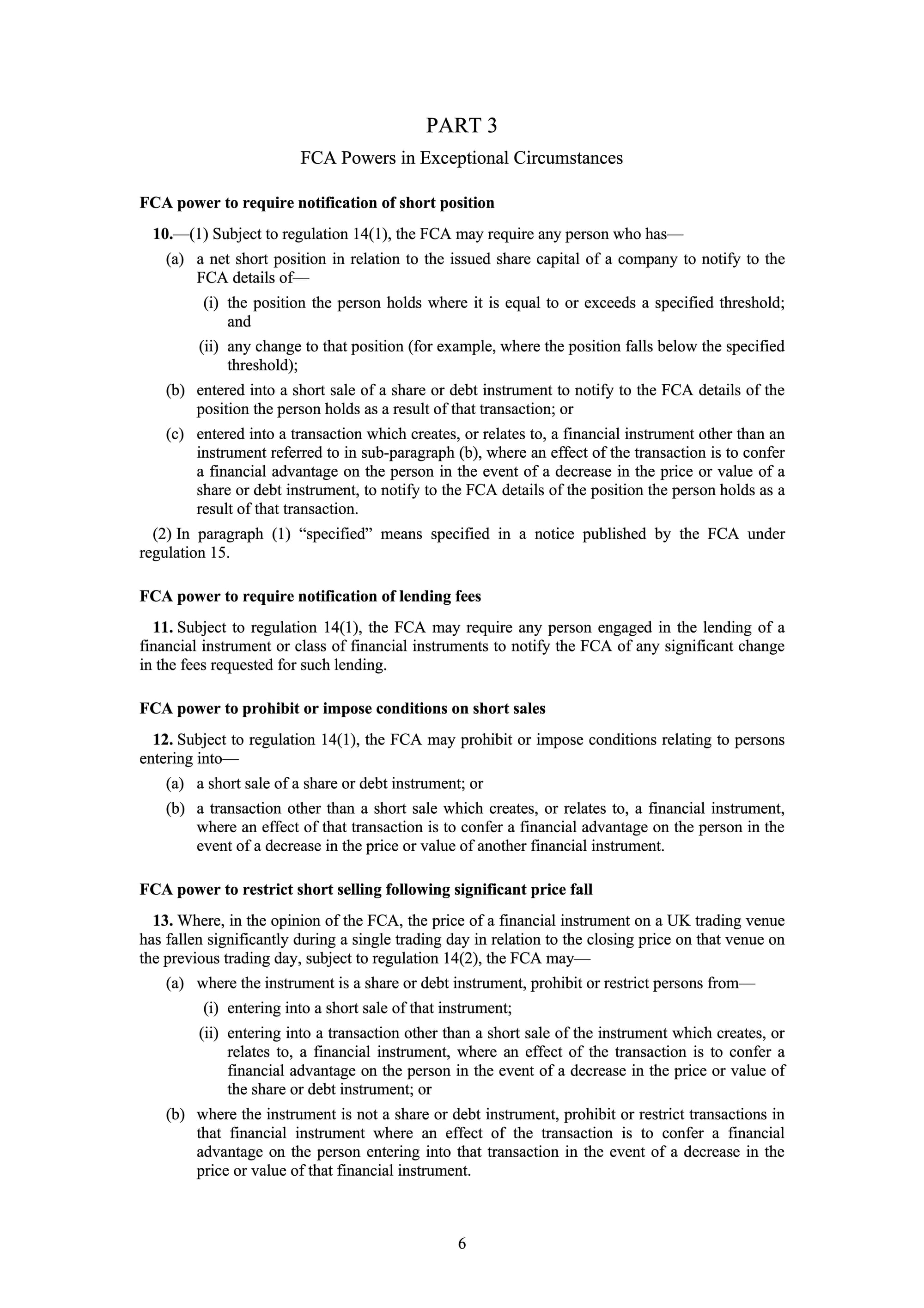 UK - DRAFT - SHORT SELLING RULE PAGE 6