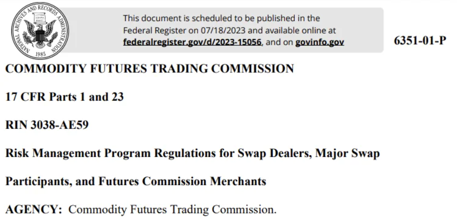 Regulations for Swap Dealers, Major Swap Participants, & Futures Commission Merchants. While it requires compliance with all capital & margin requirements, it doesn't explicitly require policies and procedures to safeguard counterparty collateral.