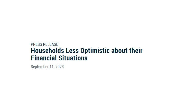 NY Fed August 2023 Survey of Consumer Expectations: "job loss expectations rose sharply to its highest level since April 2021."