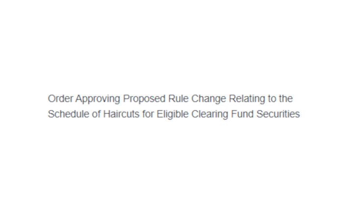Order Approving Proposed Rule Change Relating to the Schedule of Haircuts for Eligible Clearing Fund Securities