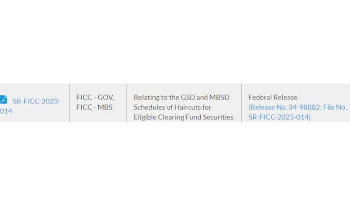 Relating to the GSD and MBSD Schedules of Haircuts for Eligible Clearing Fund Securities