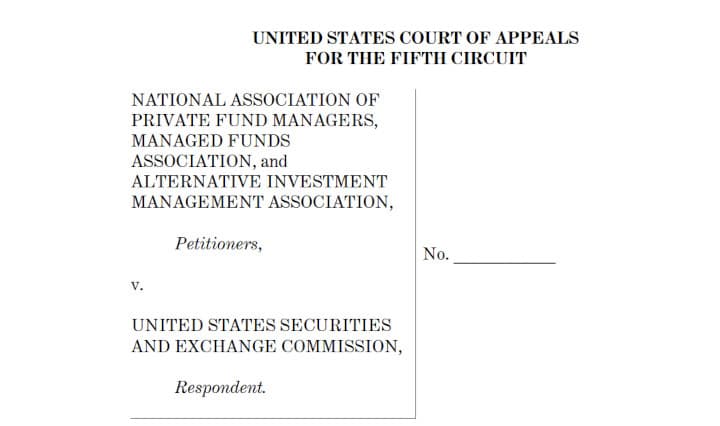NAPFM, MFA, and AIMA Challenge SEC Securities Lending and Short Position Reporting Rules