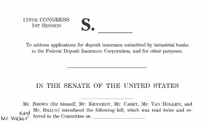 Senators reintroduce the Close the Shadow Banking Loophole Act