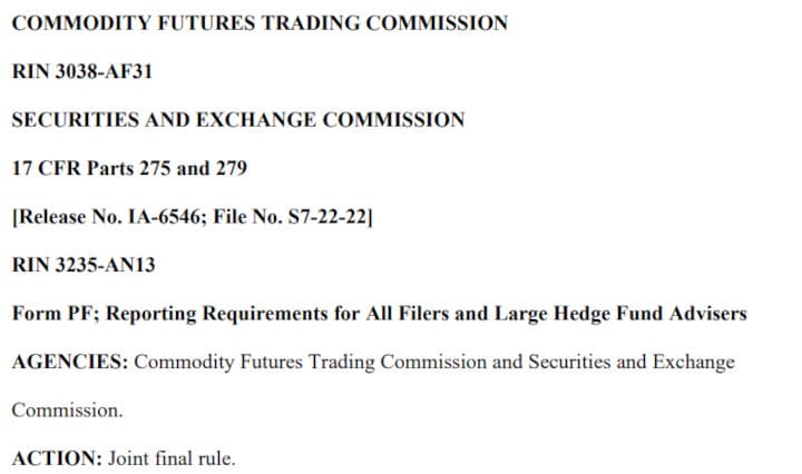 SEC adopts amendments to enhance private fund reporting including those also registered with the CFTC.